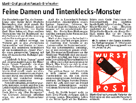 Feine Damen und Tintenklecks-Monster